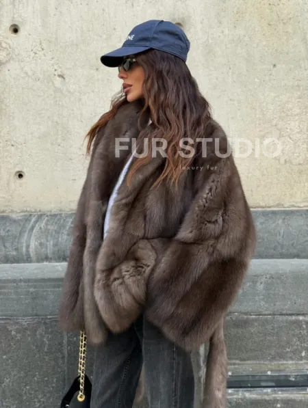 Шуба из меха куницы - автоледи - фото 7
