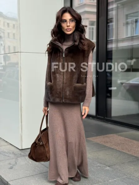 Жилет из норки - фото 2