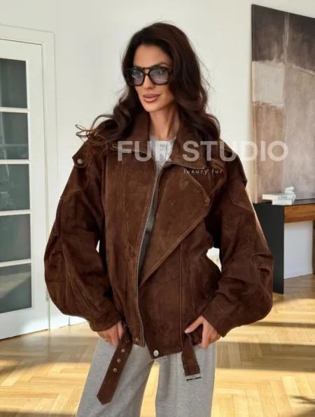 Замшевая куртка женская 2025 - фото 6