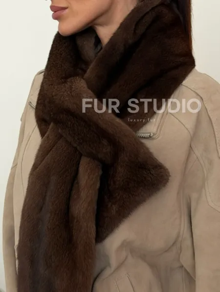 Шарф из меха норки - фото 1