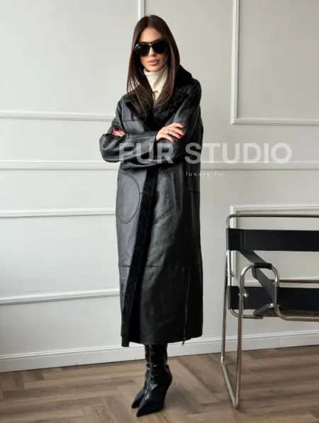 Дубленка из натуральной овчины астраган - фото 12