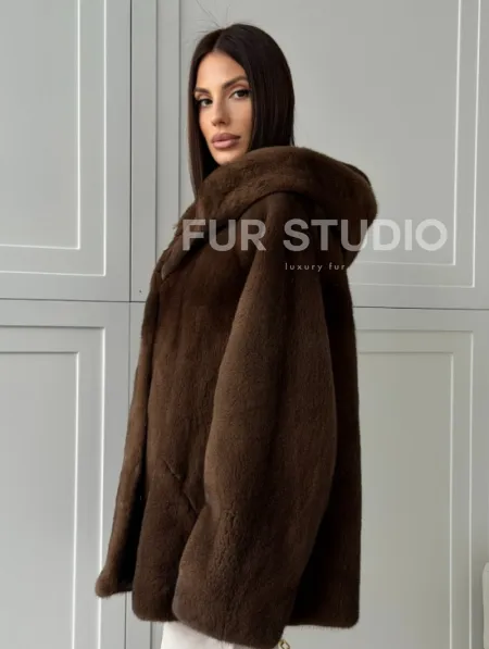 Автоледи с капюшоном из норки KOPENHAGEN FUR - фото 8