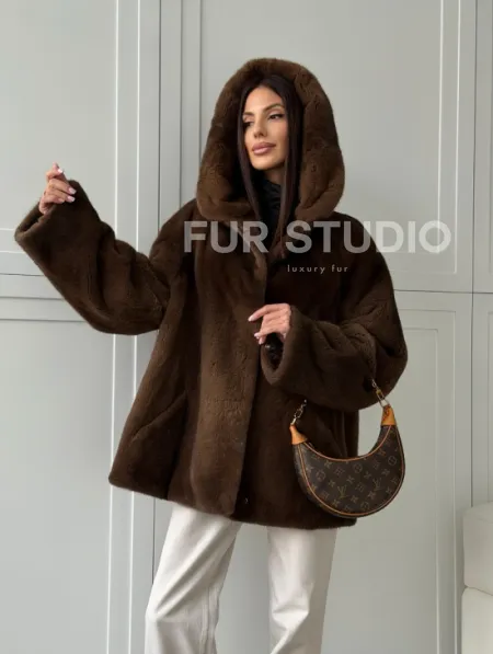 Автоледи с капюшоном из норки KOPENHAGEN FUR - фото 16