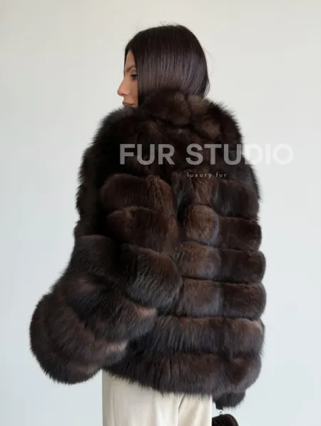 Шуба песцовая под соболь - фото 11