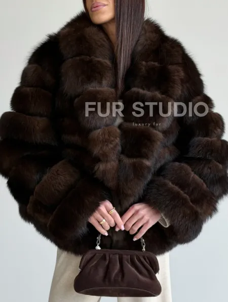Шуба песцовая под соболь - фото 2