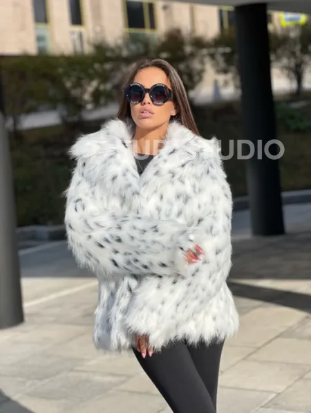 Полушубок из экомеха - фото 1