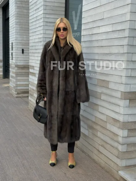 Шуба из баргузинского соболя - цельного кроя - фото 2