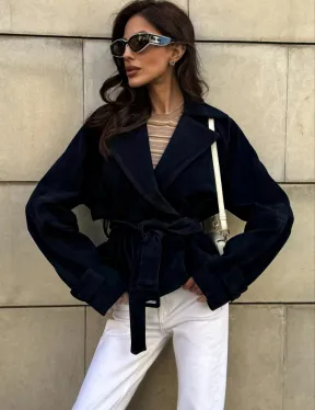 Модная куртка из замшевой кожи - фото 7