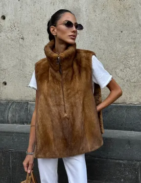 Меховая манишка из норки - фото 0