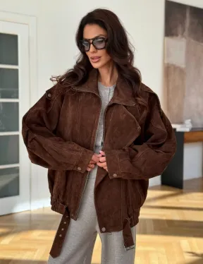Замшевая куртка женская 2025 - фото 5