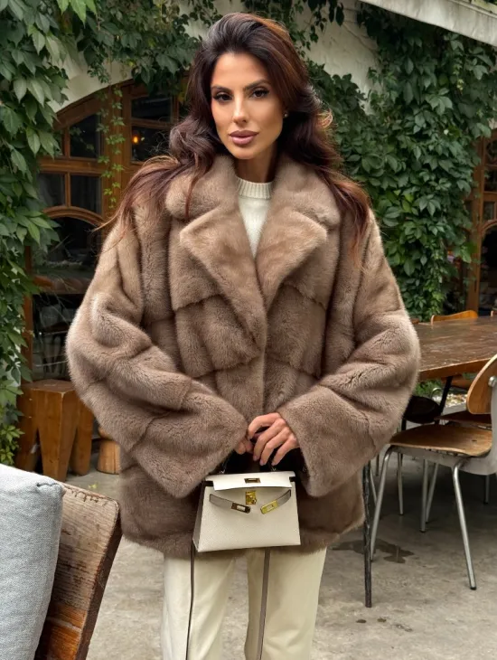 Шуба норковая автоледи - пастель - фото 7