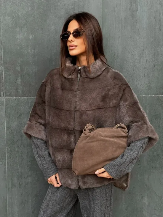 Куртка - кофта норковая на молнии - фото 0
