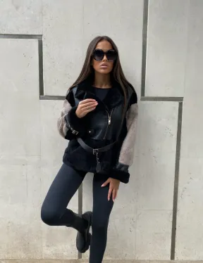 Дублёнка из мериноса с мехом норки - фото 5