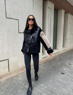 Дублёнка из мериноса с мехом норки - фото 3