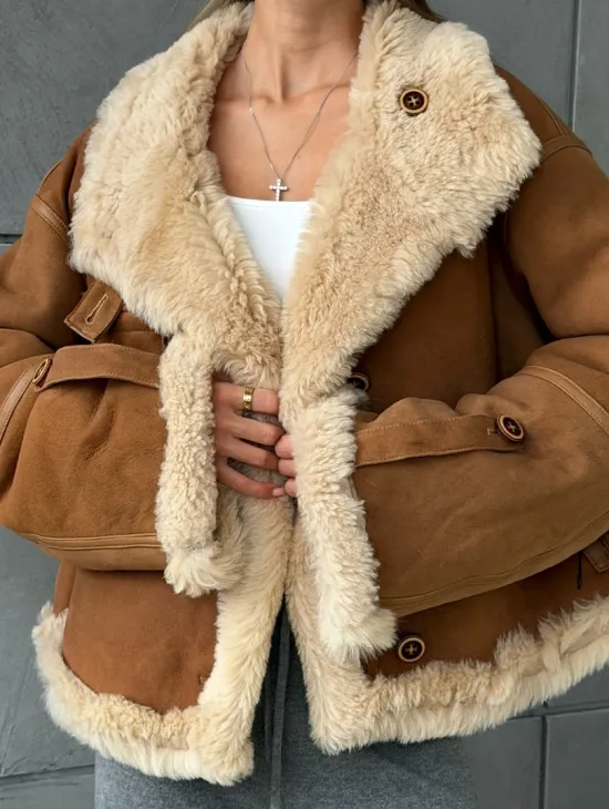 Дубленка - куртка двухсторонняя - фото 3