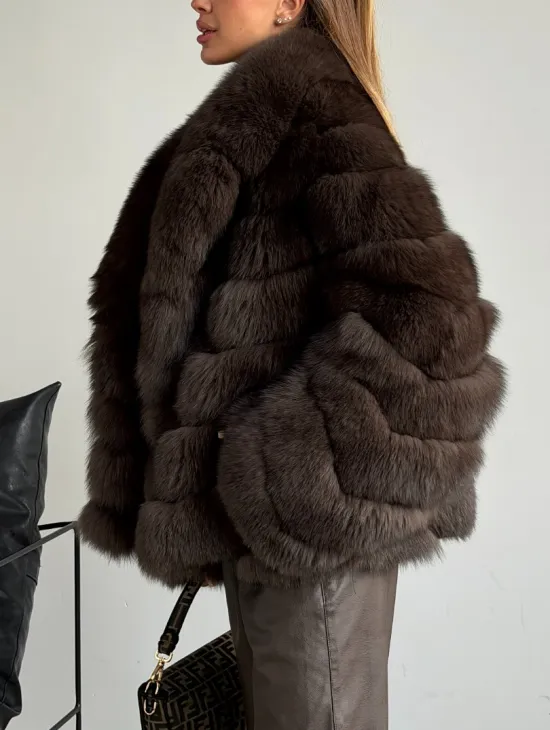 Шуба под соболь - рукава косички - фото 5