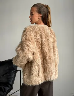 Короткая куртка из овчины - фото 5