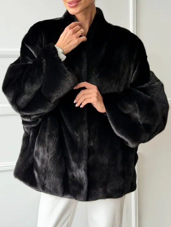 Куртка c V-образным воротом из норки SAGA FURS - фото 1