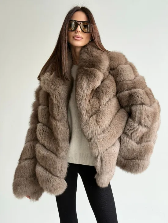 Шуба из меха финского песца - фото 0