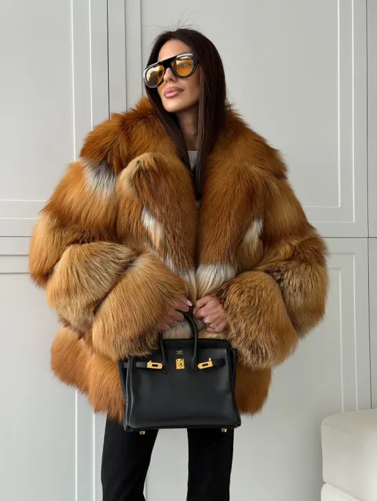 Шуба из натурального меха - лиса огнёвка - фото 8