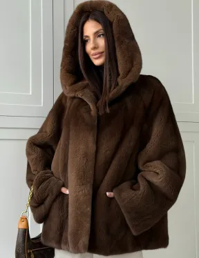 Автоледи с капюшоном из норки KOPENHAGEN FUR - фото 5