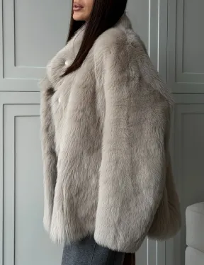 Бежевая дубленка из тосканы - фото 3