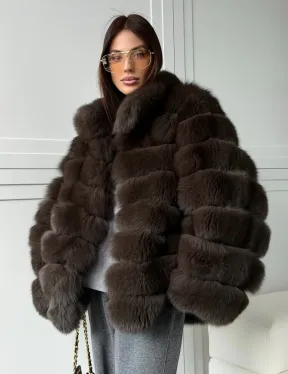 Шуба из натурального песца под соболь - фото 9