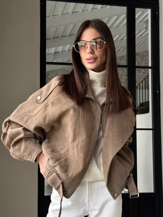 Куртка - бомбер весенняя оверсайз - фото 22