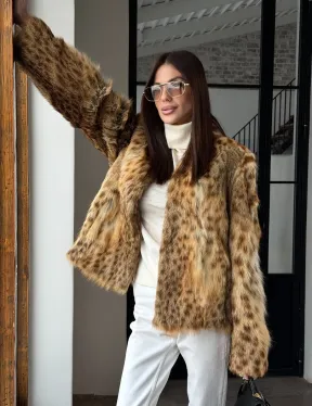 Меховой жакет - шуба из оцелота - фото 25