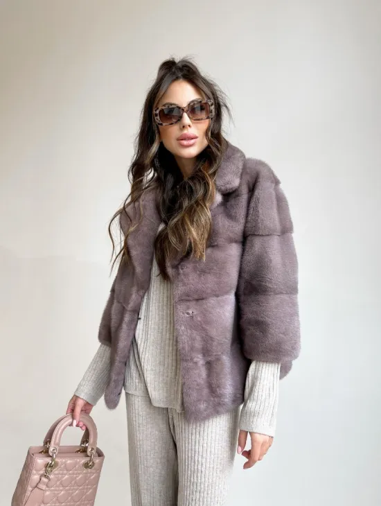 Шуба из меха норки автоледи - фото 0